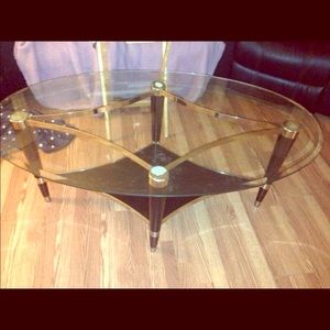 Glass coffee table