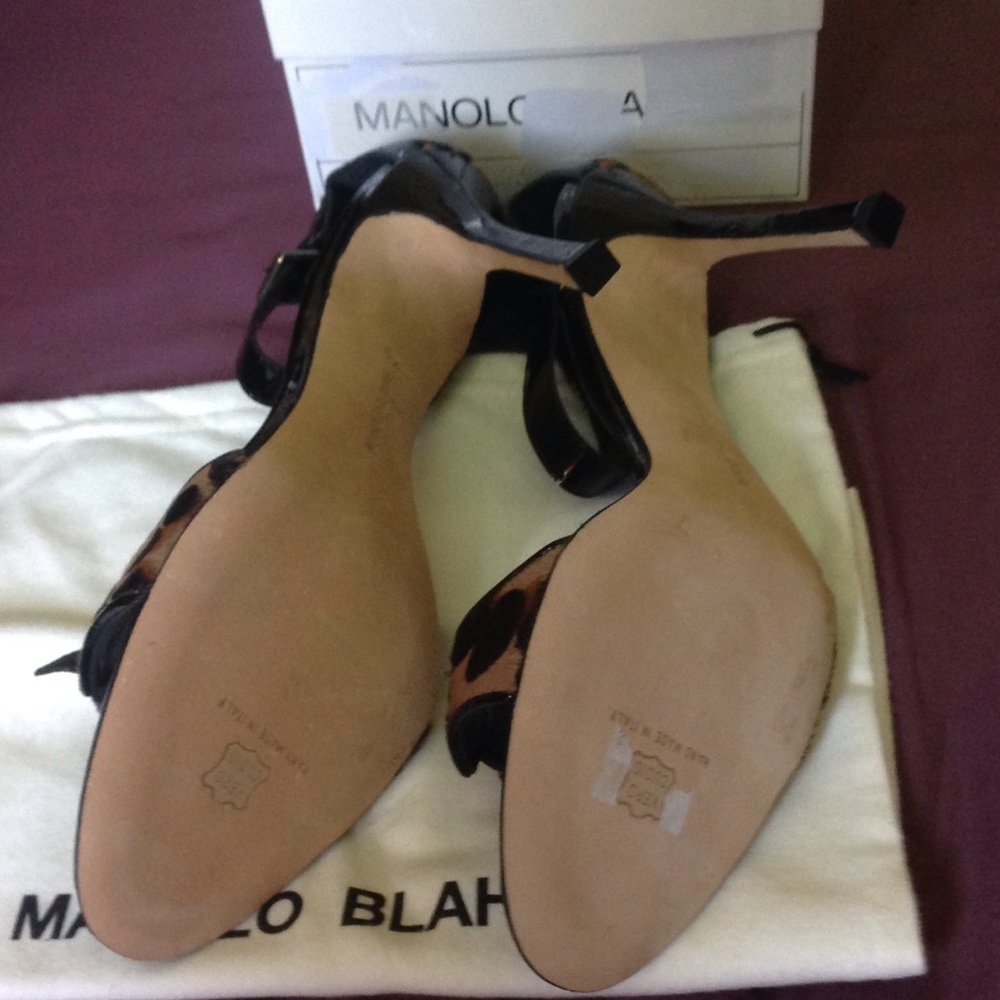 MANOLO BLAHNIK preppi pony hair stilettos 👠 👠 40 - Picture 4 of 5