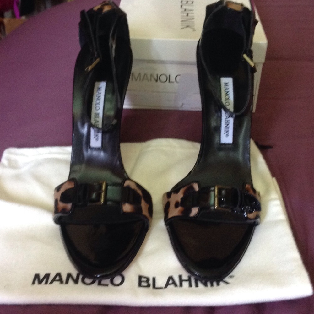 MANOLO BLAHNIK preppi pony hair stilettos 👠 👠 40 - Picture 5 of 5