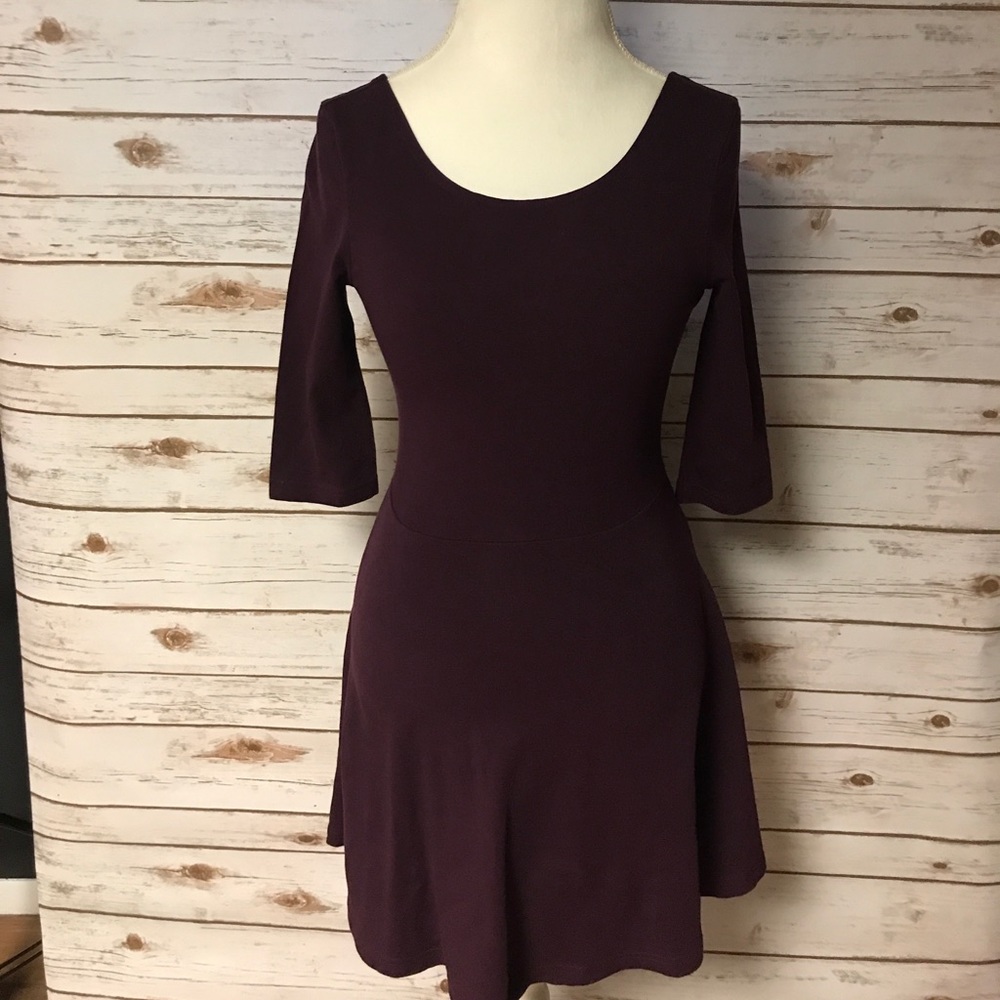Scoop neck fit and flare purple dress size small