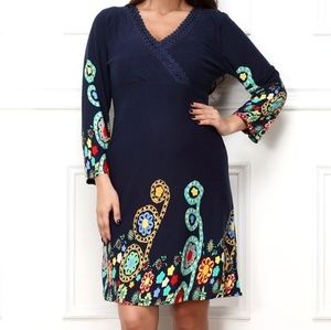 Ice Silk Navy Dress