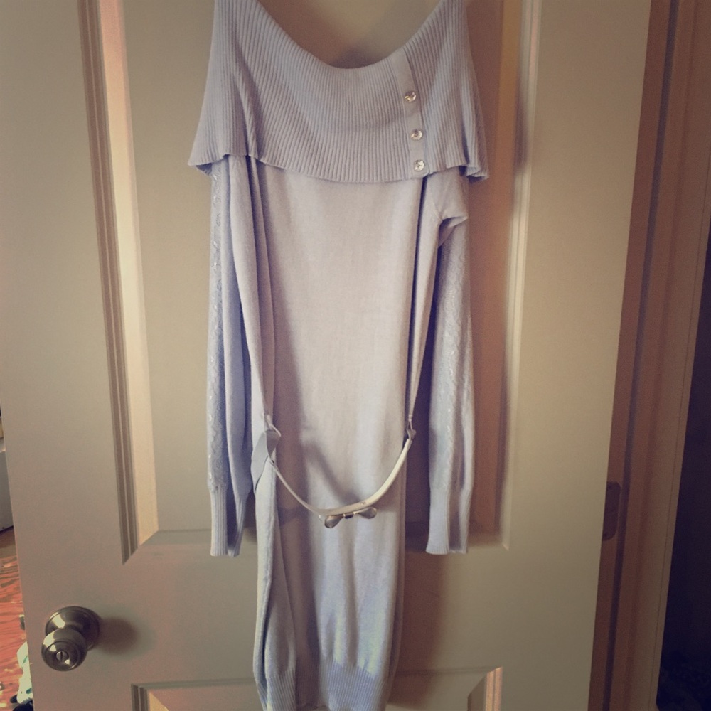 Icy Blue Sweater Dress