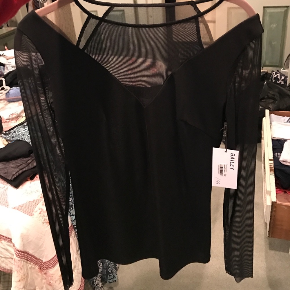 Sheer long sleeve shirt