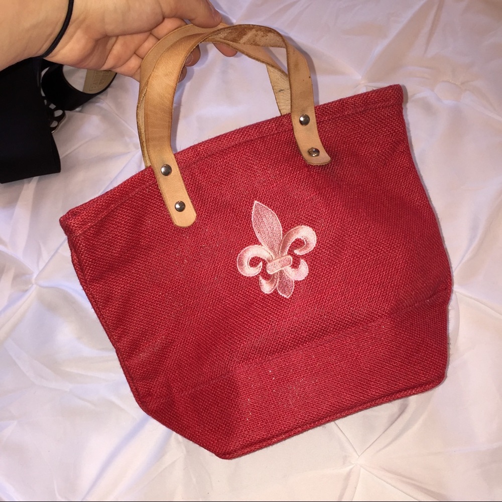 Red beach purse
