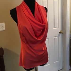 Coral sleeveless blouse size 2