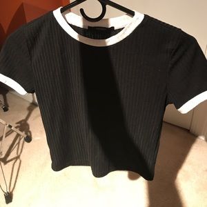 Black and white crop top