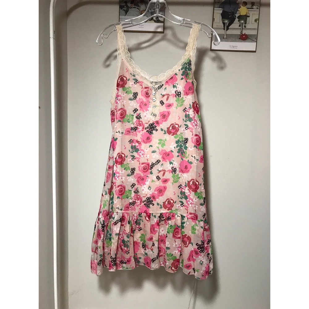 modern flapper floral summer drop waist dress