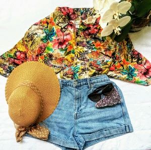 Hawaiian Button-Down Tee