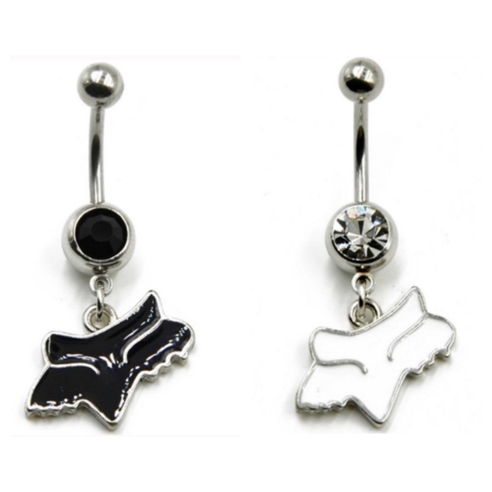 NEW set of 2 FOX RACING NAVEL BELLY RINGS