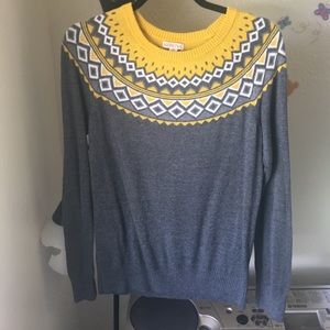 Gray and Yellow Sweater/Cardigan