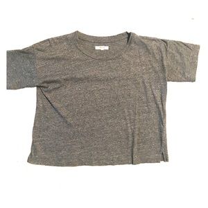 Madewell grey crop tshirt
