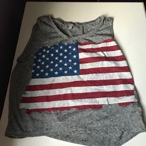 American flag tank top