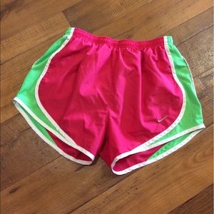 Pink and Green Nike Shorts