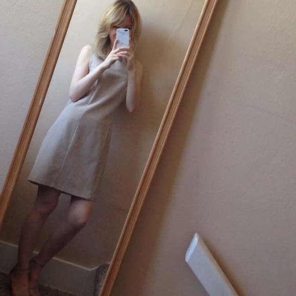 Tan Simple Dress - Picture 4 of 5