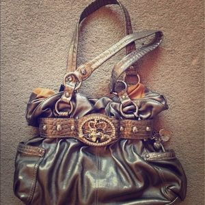 Grey/ Metallic Purse