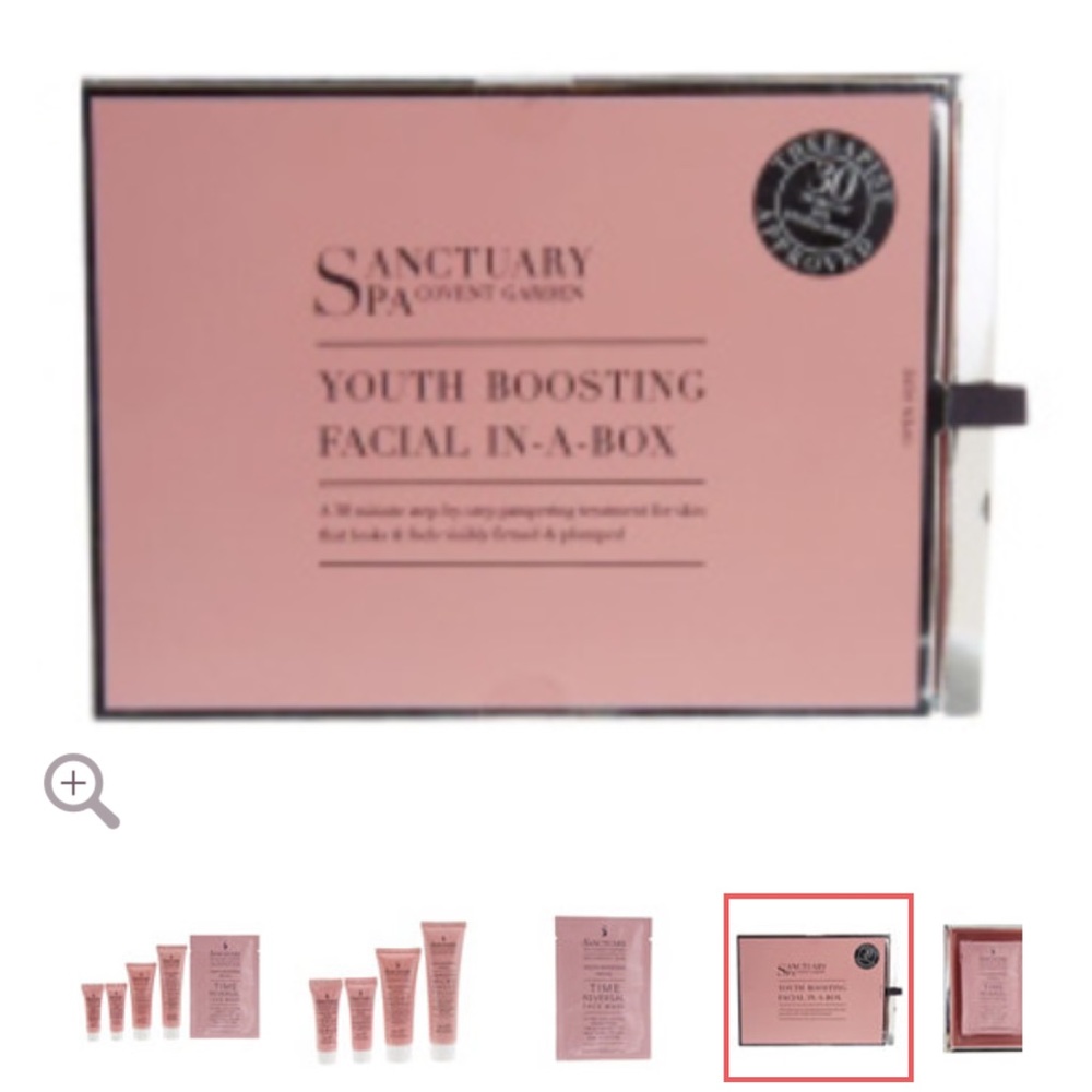 New youth boosting facial in a box sanctuary spa