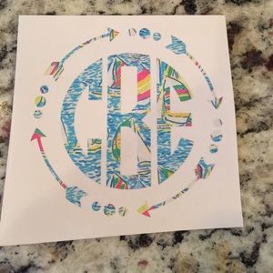 Lilly Pulitzer Monogram Decal