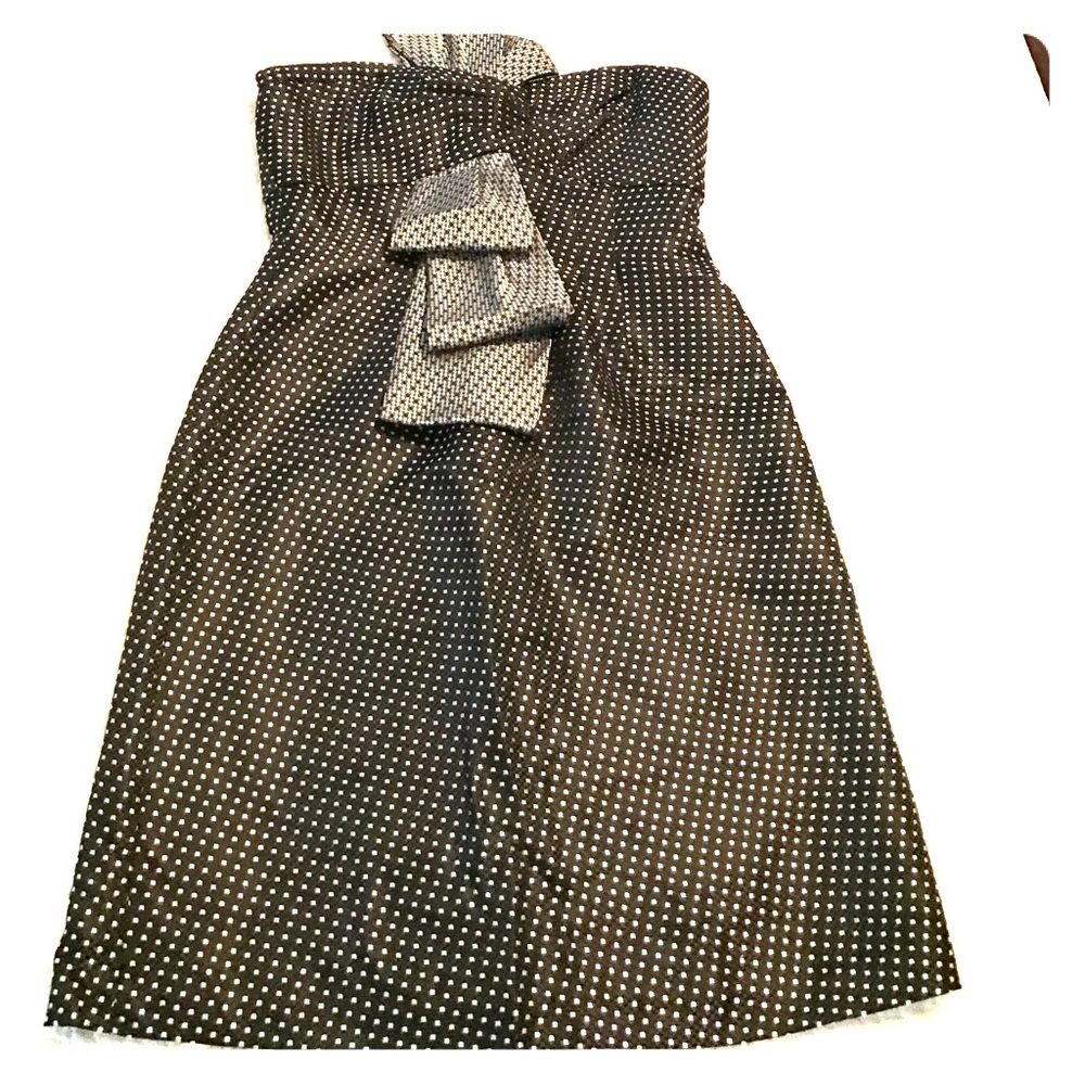 SOLD LOCALLY NWT MAX AND CLEO black and silver strapless dress