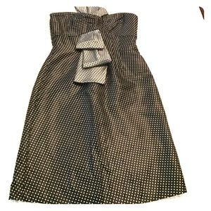 SOLD LOCALLY NWT MAX AND CLEO black and silver strapless dress