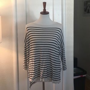 H&M black and white strip sweater