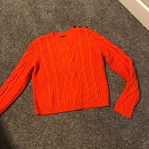 Orange cropped sweater