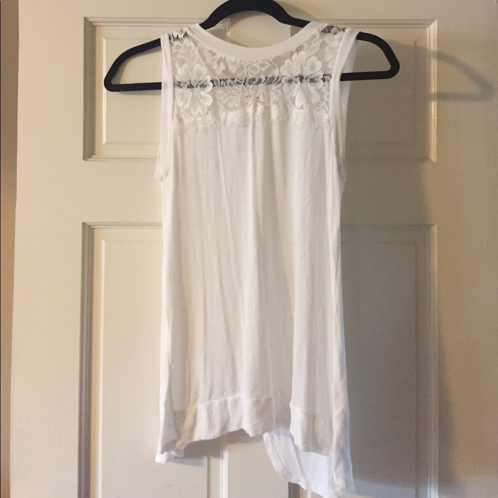 White lace tank