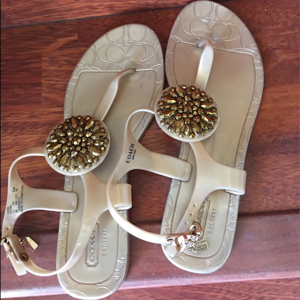 Coach Strappy Jelly Sandals