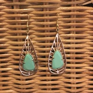 Kendra Scott turquoise / gold earrings