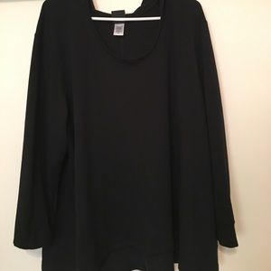 Black thin sweatshirt material with hood