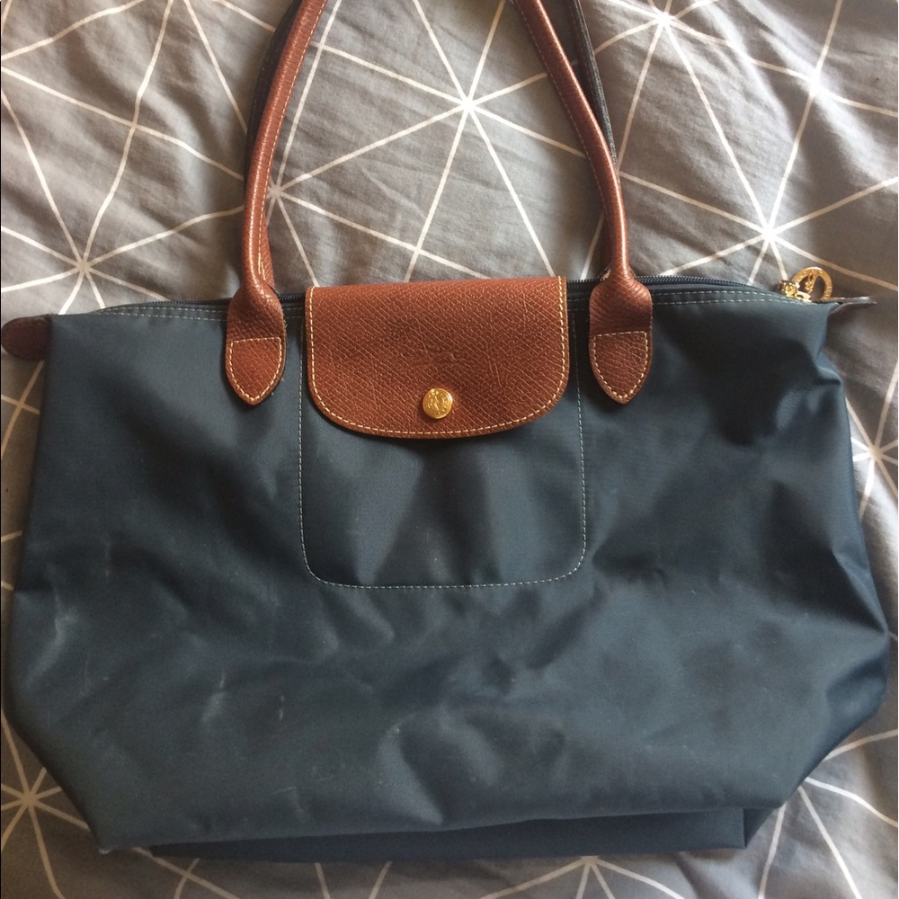 Medium Longchamp Slate Blue