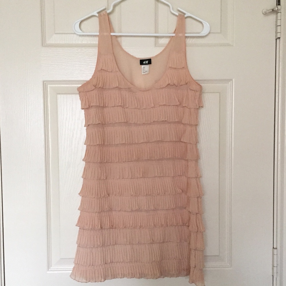 Blush Pink Ruffle H&M Dress