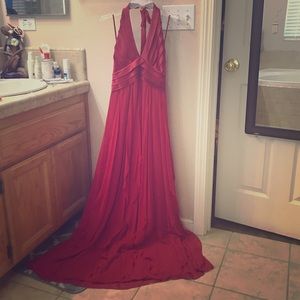 Backless glamorous red BCBG MAXAZRIA Long dress