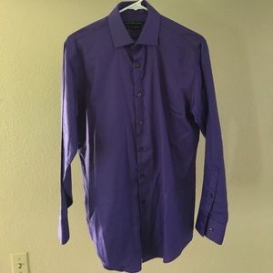 Geoffrey Beene Purple Long Sleeve Dress Shirt