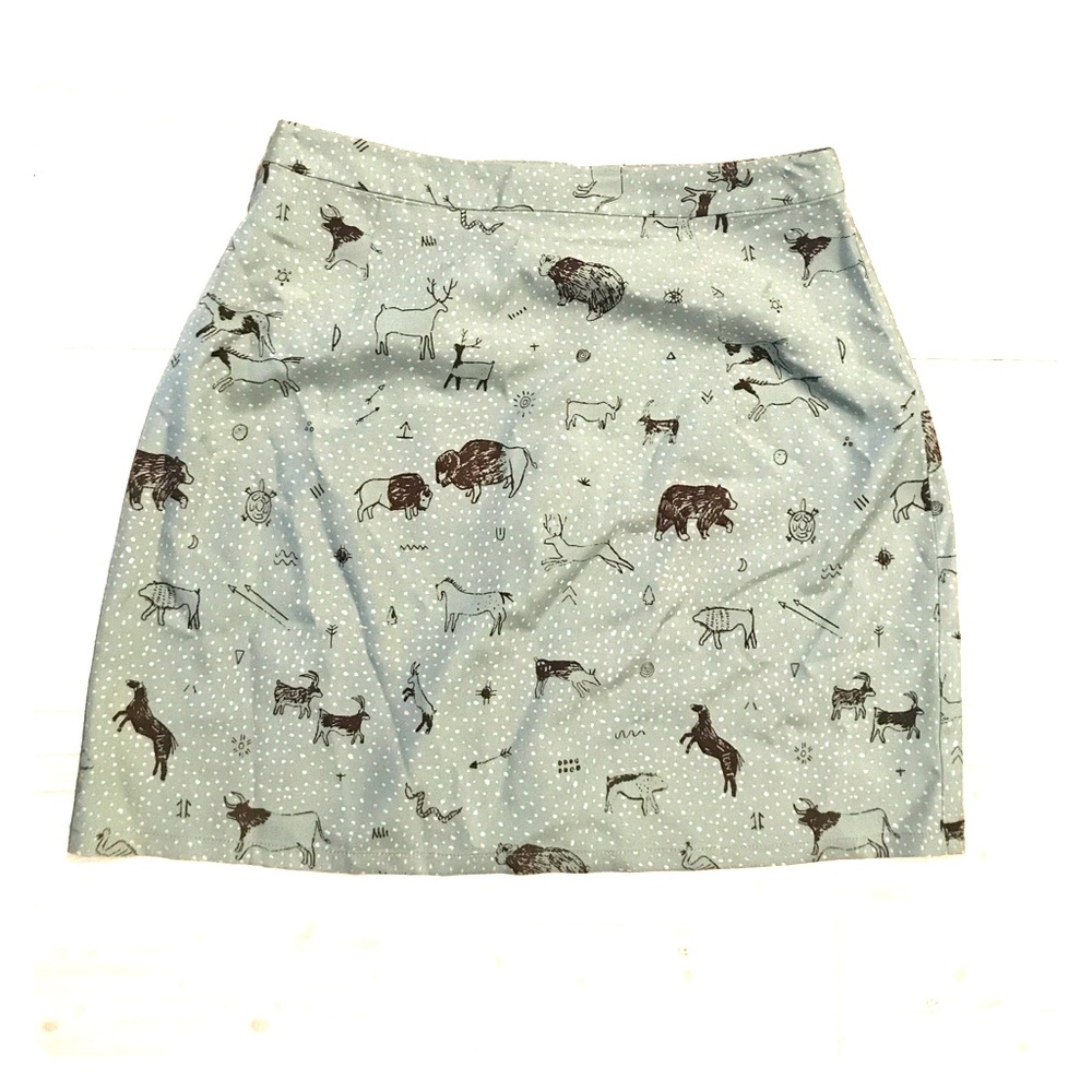 In God We Trust Animal Print Skirt