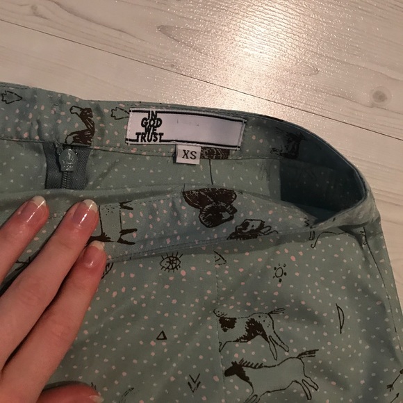 In God We Trust Animal Print Skirt - Picture 2 of 4