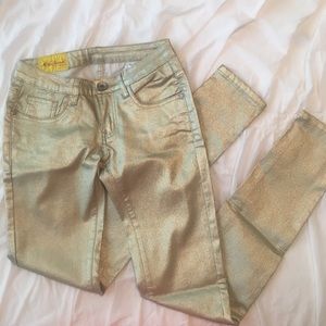GOLD jeggings