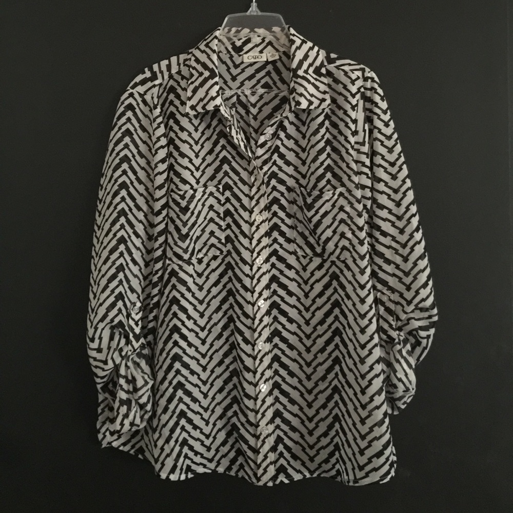 Cato Black and White Shirt