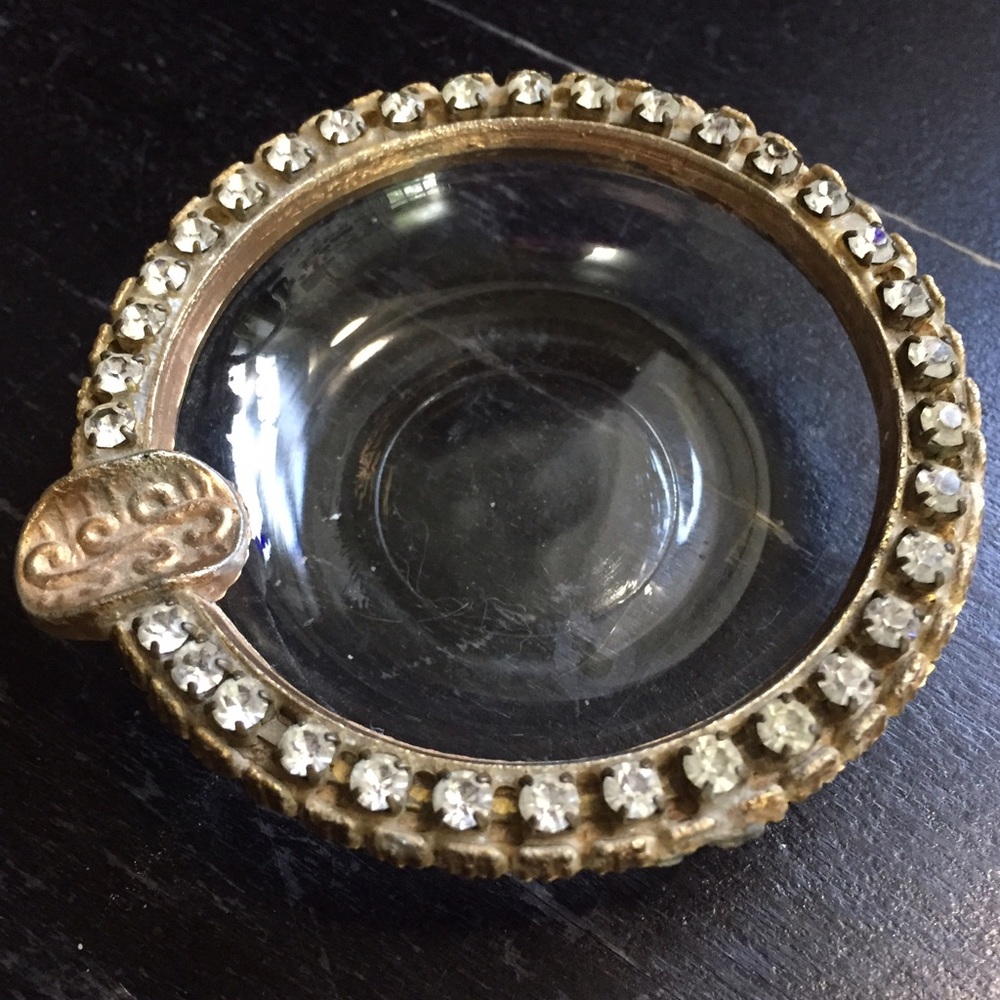 Vintage rhinestone ashtray