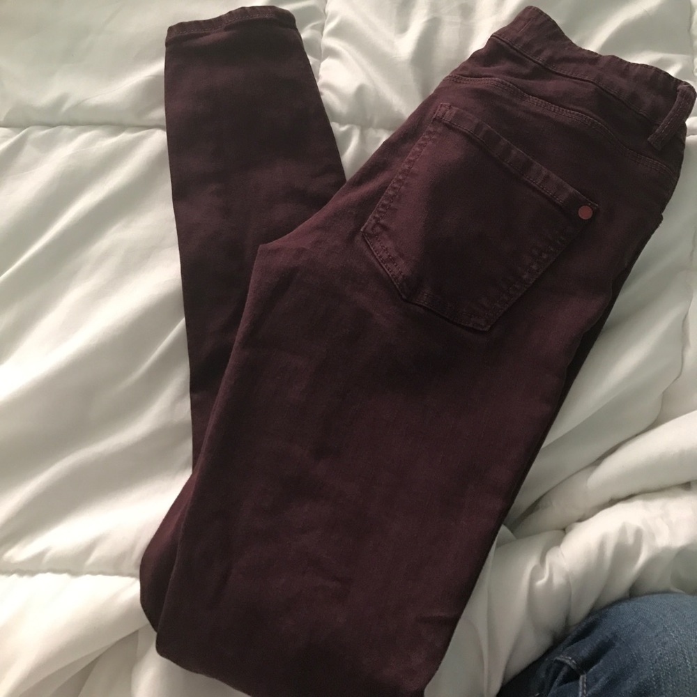 Burgundy jeans