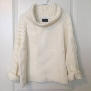 Winter white/cream cowl-neck sweater