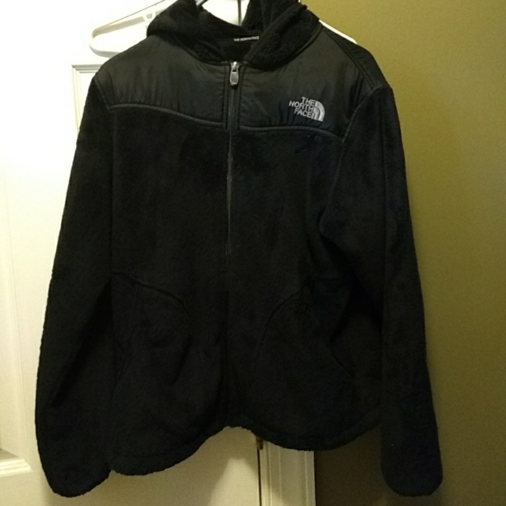 Furry hoodied Northface jacket