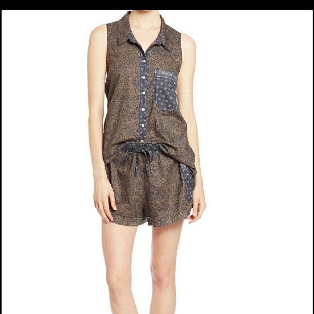 Free People Intimates Button Down Tank