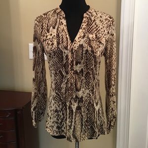Animal print blouse by Cache size M