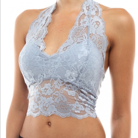 NWOT Lace Halter Longline Bra or Crop Top - Picture 2 of 7