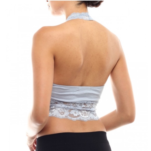 NWOT Lace Halter Longline Bra or Crop Top - Picture 3 of 7