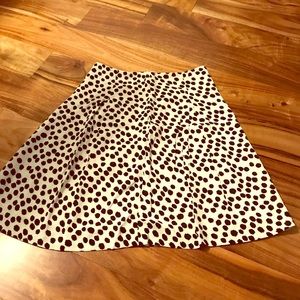 Black and white polka dot skirt
