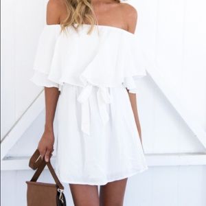 White off the shoulder dress