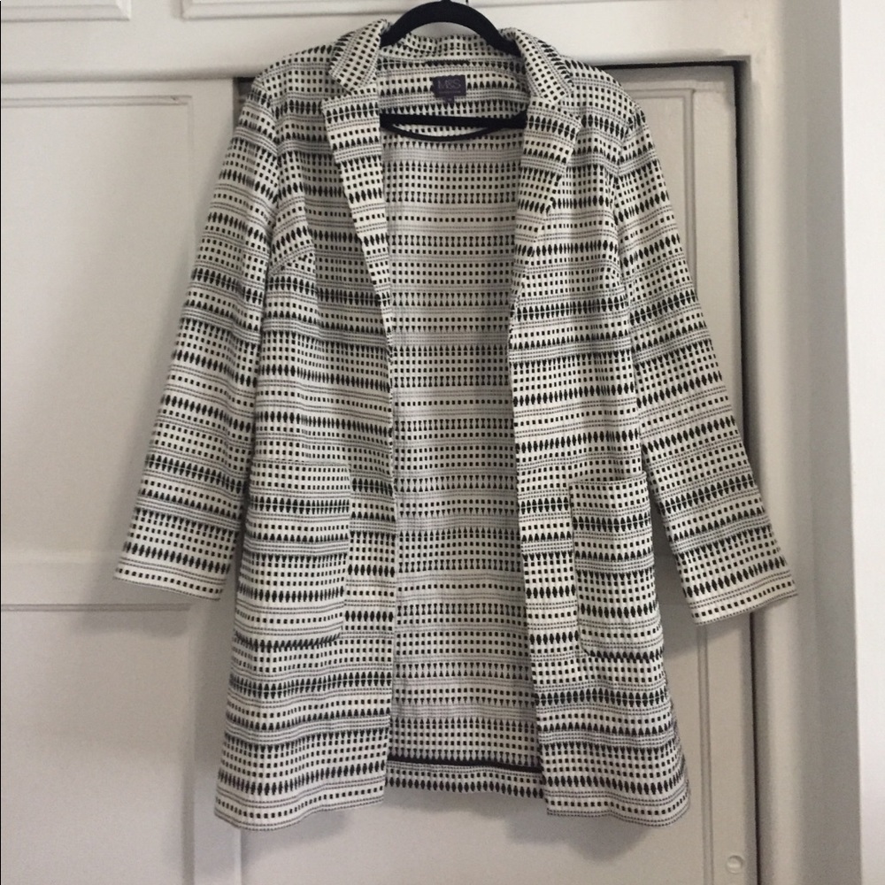 M&S COLLECTION | Black and White Printed Jacket