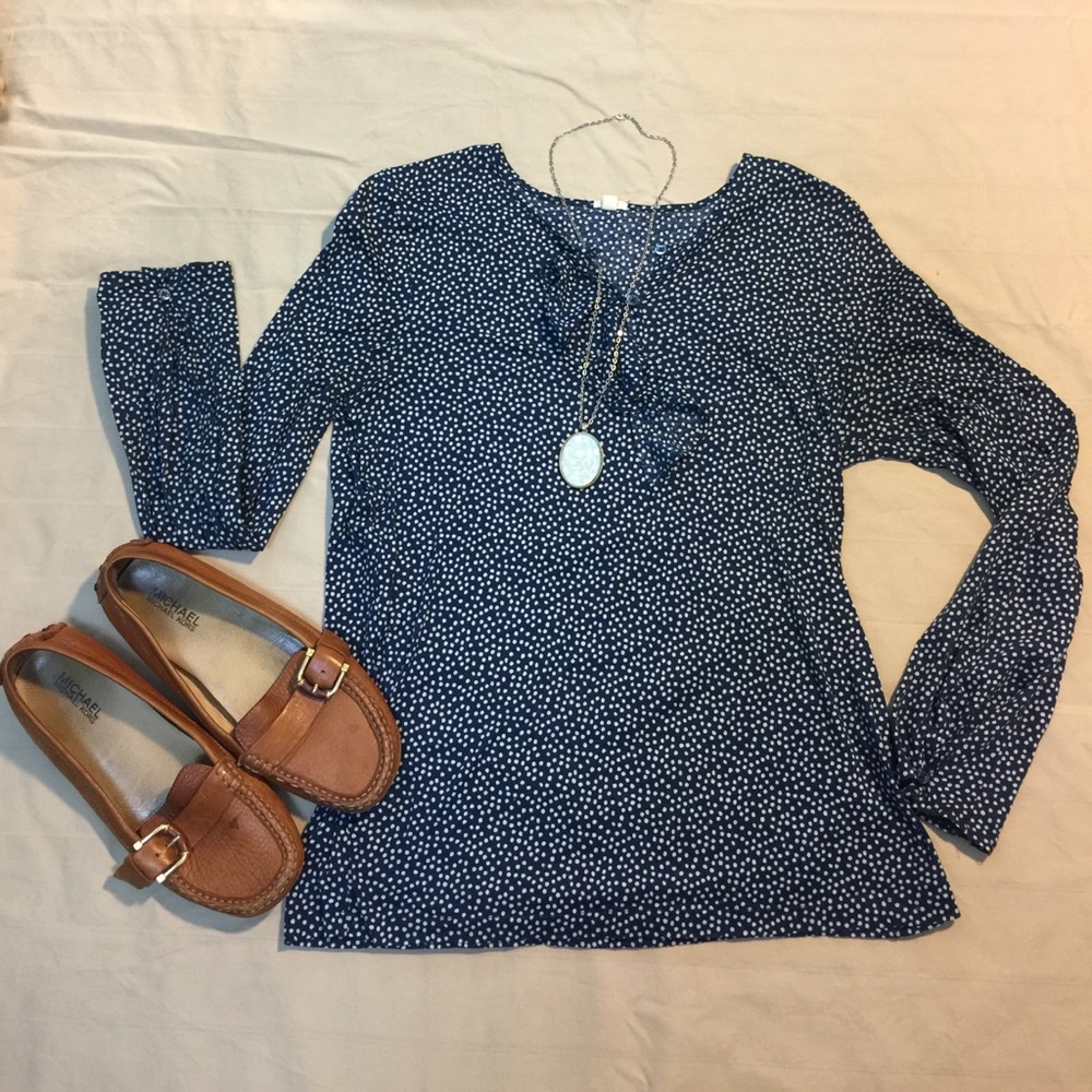 J. Crew "ruffle" Henley