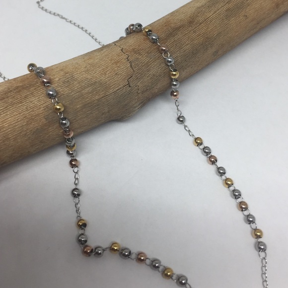 Rosary Stainless Steel Necklace 3mm - Picture 4 of 8